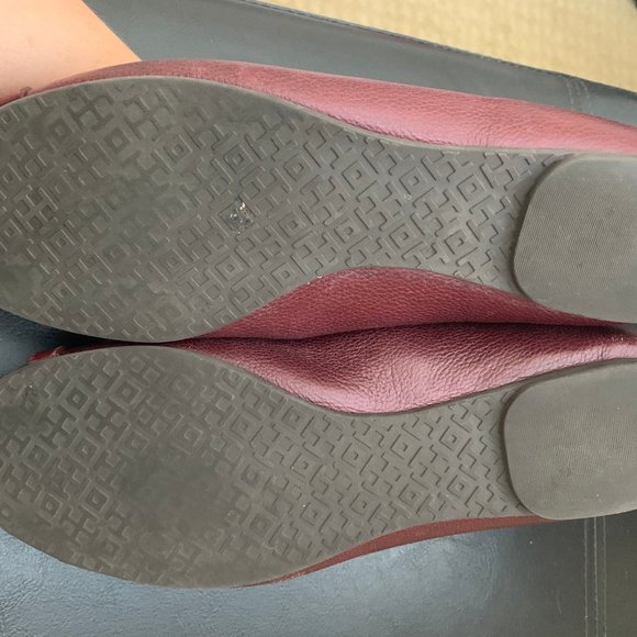 Tory Burch Burgundy Red Flats 7.5 7.5M - Picture 5 of 7